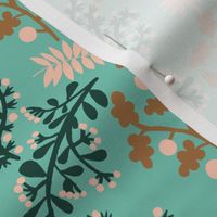 Rose forest teal small