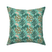 Rose forest teal small