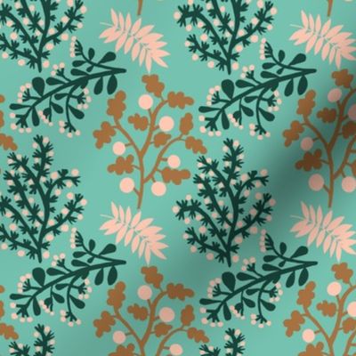 Rose forest teal small