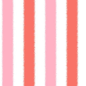 Fuzzy Stripes in Pink and Coral