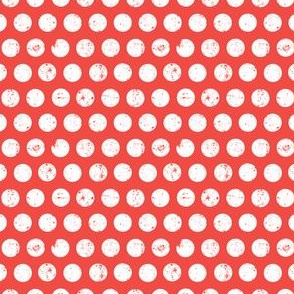 Distressed Dots Red