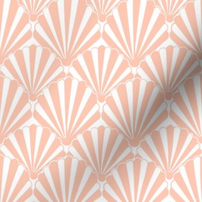  1920s Art Deco // Pink Shell / Seashell / Clamshell