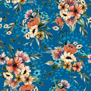 Daphnie Floral Garden - Blue V2