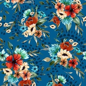 Daphnie Floral Garden V03 - Blue