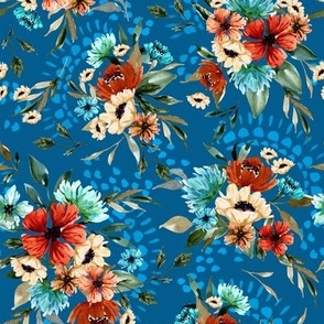 Daphnie Floral Garden V03 - Blue