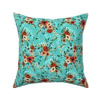 Daphnie Floral Garden V03 - Teal