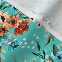 Daphnie Floral Garden V03 - Teal