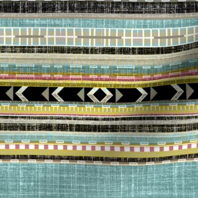 Aztec Linen Stripe adjusted  for Morgan