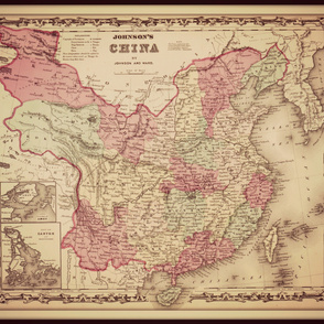 Antique China map, XL