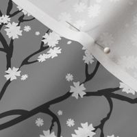 Snow White Blossom Lace - grey 
