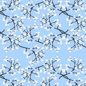 Snow White Blossom Lace - baby blue