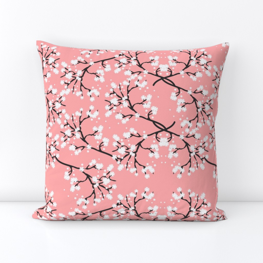 Snow White Blossom Lace - salmon pink 