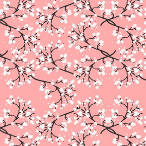 Snow White Blossom Lace - salmon pink 