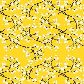 Snow White Blossom Lace - saffron yellow 