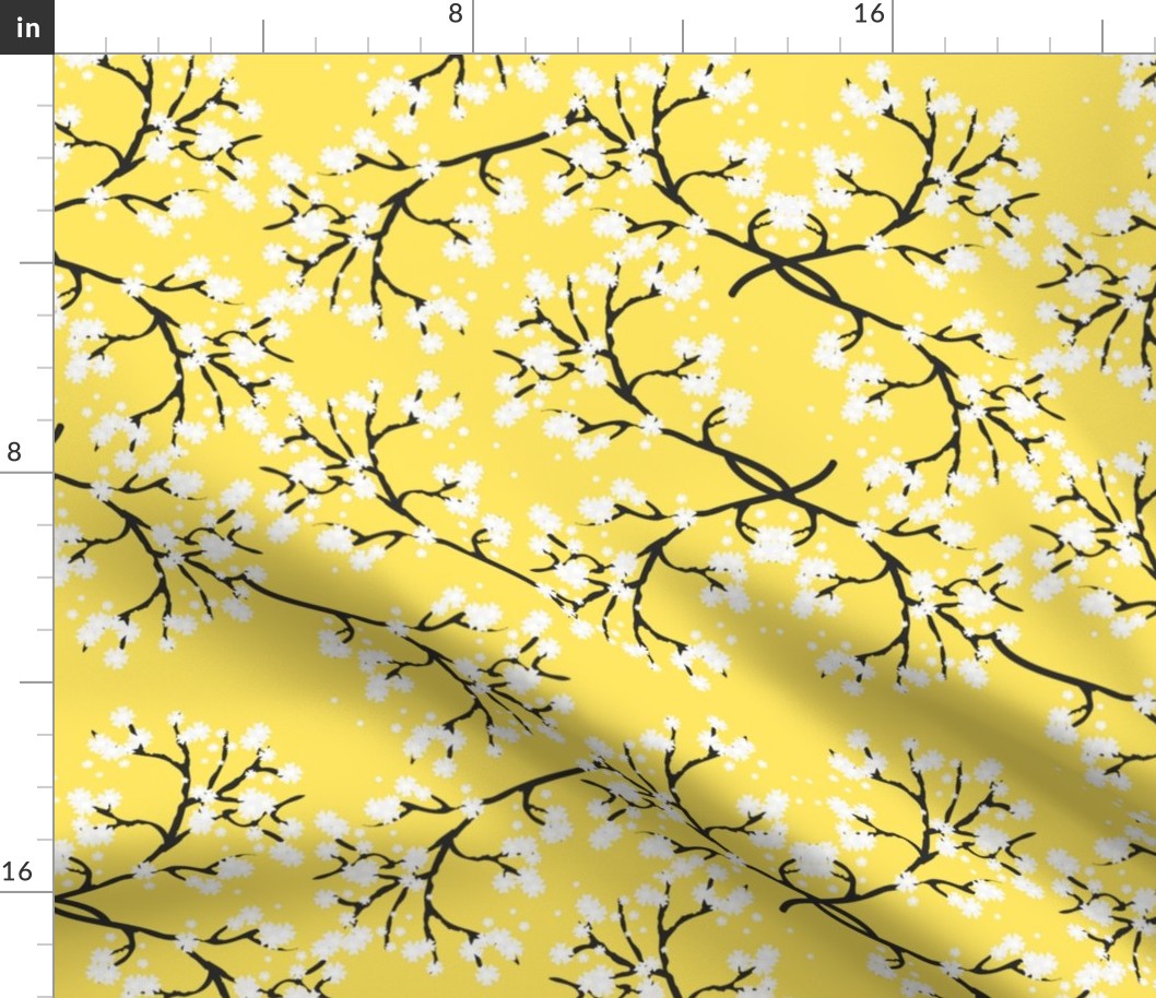Snow White Blossom Lace - yellow 