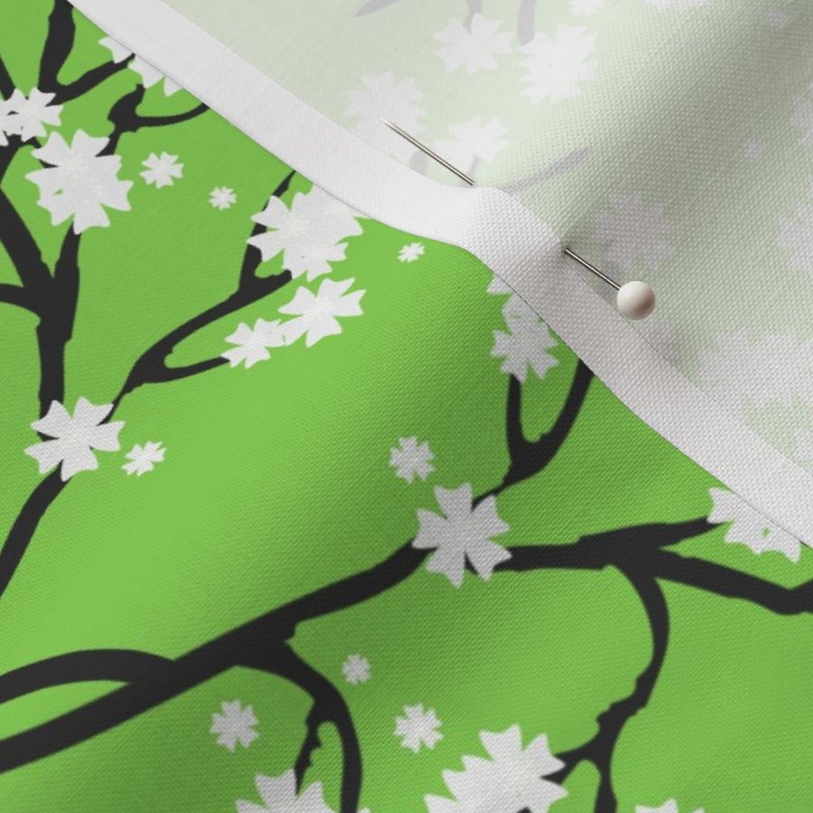 Snow White Blossom Lace - peridot green