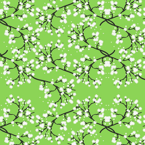 Snow White Blossom Lace - peridot green