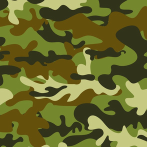 Camouflage commando army forest seamless pattern