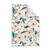 Madelyn - White Botanical Floral Large Scale