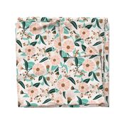 Madelyn - White Botanical Floral Large Scale