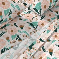 Madelyn - White Botanical Floral Large Scale