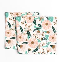 Madelyn - White Botanical Floral Large Scale