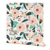 Madelyn - White Botanical Floral Large Scale