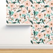 Madelyn - White Botanical Floral Large Scale