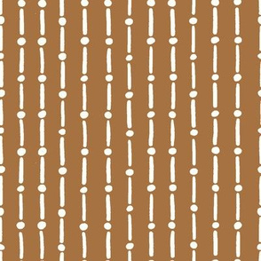 mudcloth inspied stripes - bronze and cream