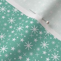 starry sky  | white on spearmint