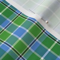 Green Blue Black and White Plaid 