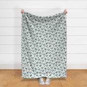 Little elephant friends adorable boho style kawaii nursery print soft mint gray spring