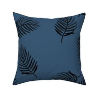 Tropical watercolors palm leaves summer ferm leaf swim beach winter navy blue boys JUMBO