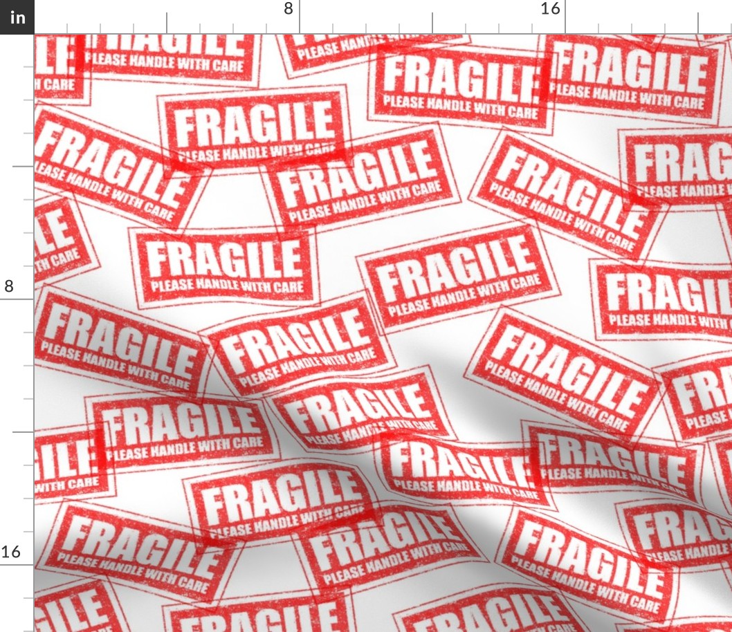 16 fragile please handle with care package delivery postage shipping shipment cargo delicate hearts delicate mailing rubber stamp red ink pad white background chop grunge distressed words seal pop art culture vintage retro current affairs strong message s
