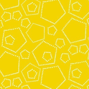 pentagon dots white-yellow