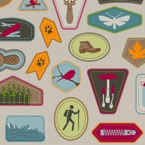 Julie's Hiking Badges Beige HALFsize