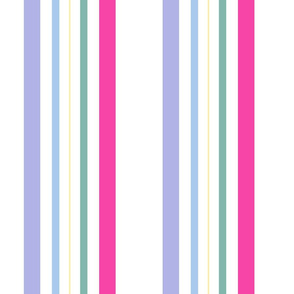 Bold stripes in pink and purple from Anines Atelier. Part of the coordinated collection “Watercolor and Stripes”. 