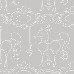 Julie's Carrousel Drawing soft gray