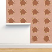 abstract sun - terracotta dusty blush