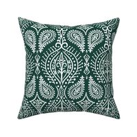 Marrakech - Paisley Forest Green Large Scale 