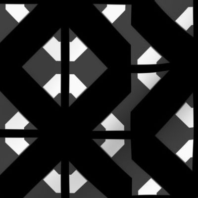 BLACK WHITE SPOONFLOWER TILE 3