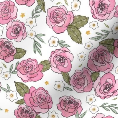 Pink Roses - Smaller Print