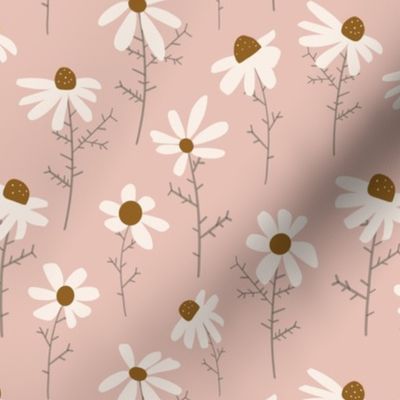 Wild Daisies / Dusty Pink