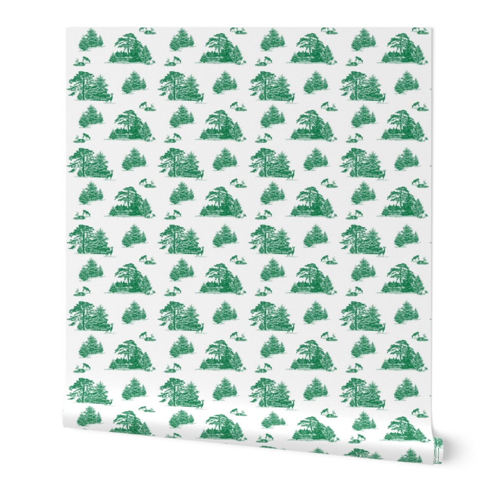 Evergreens toile with animals