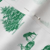 Evergreens toile with animals