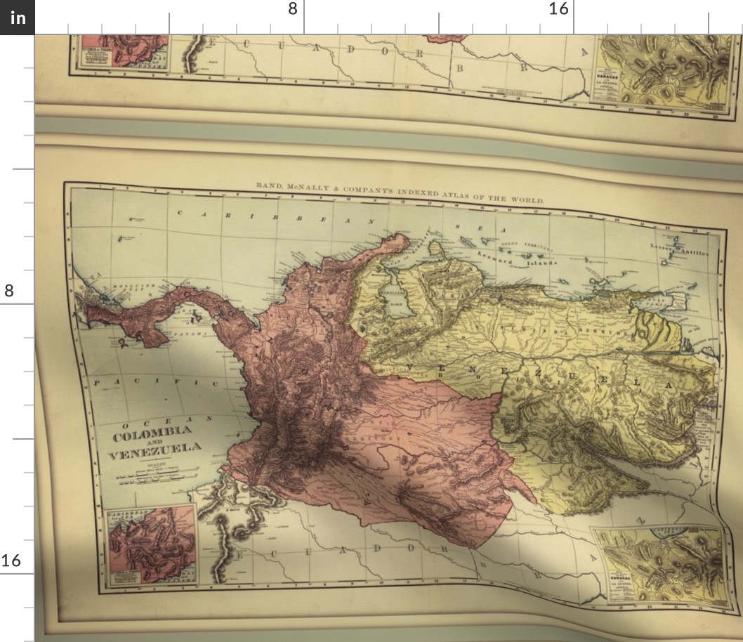 Colombia and Venezuela map - FQ, small