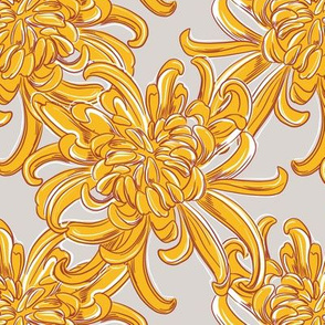 Yellow vintage chrysanthemum