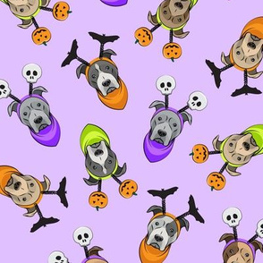 Halloween Pitties - Pit Bull Terrier - purple - LAD19
