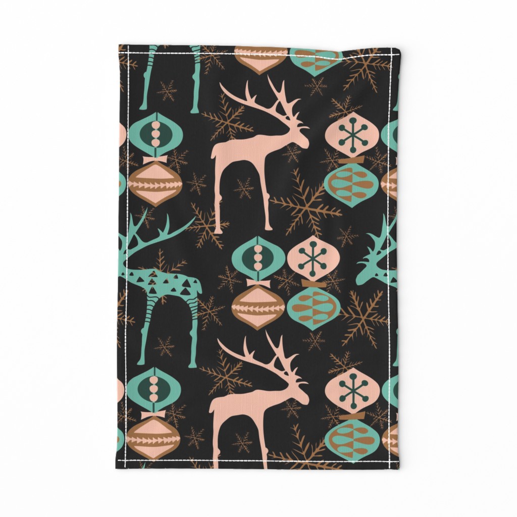 Deer and Ornaments - Limited Color Palette 