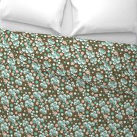 Basket Weave Floral Green